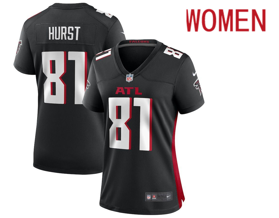 Women Atlanta Falcons #81 Hayden Hurst Nike Black Game NFL Jersey